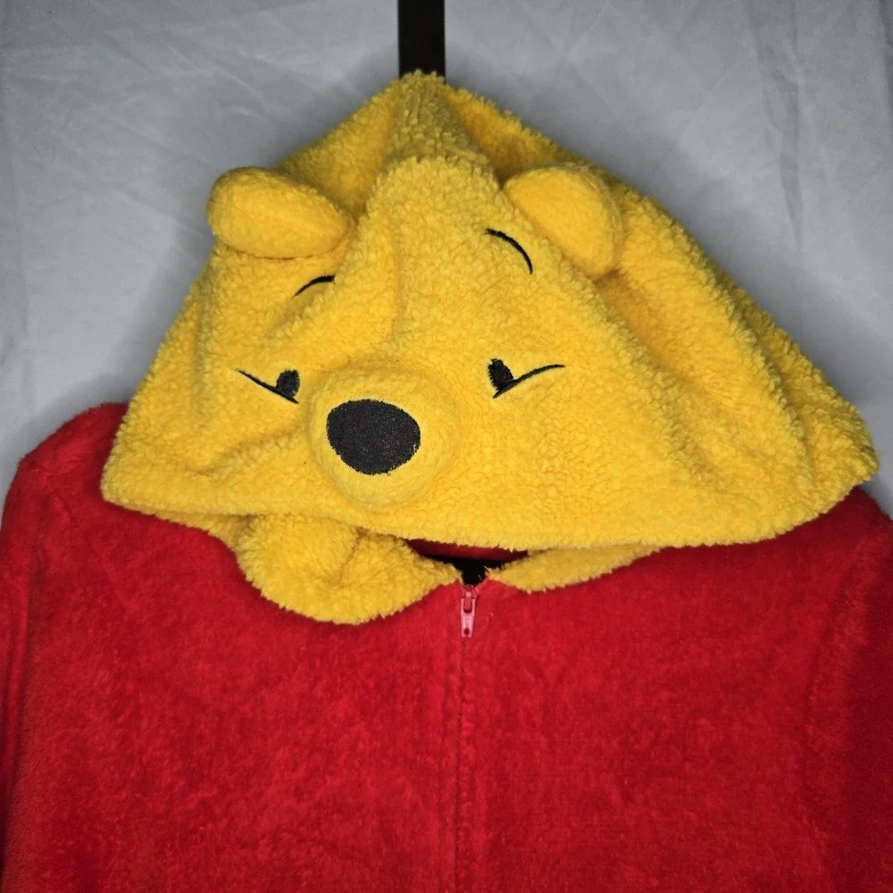 Winnie The Pooh Disney Zip Up Union Suit Adult Pajama Body Suit Size Large 12/14 - Picture 2 of 6